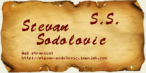 Stevan Šodolović vizit kartica